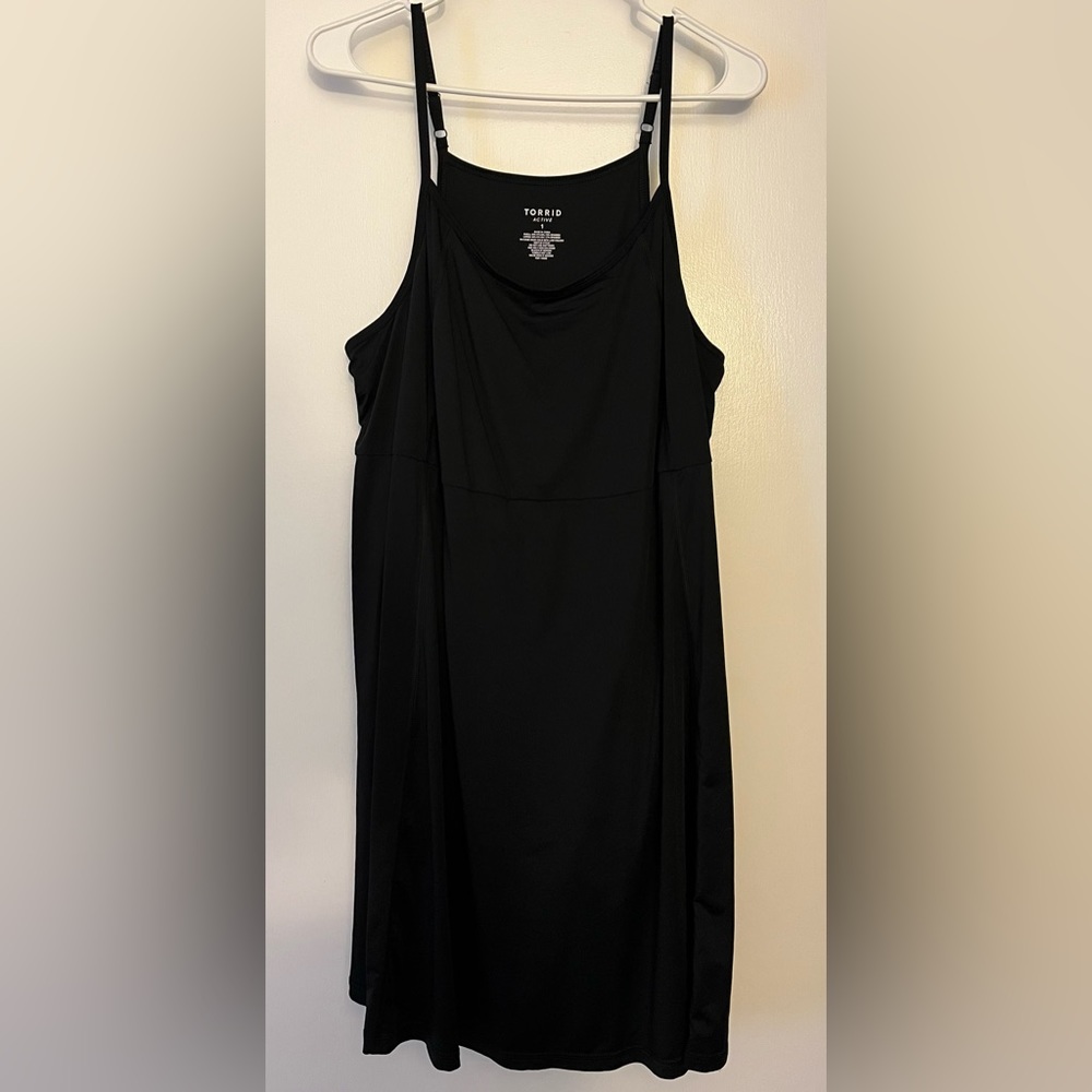 Torrid Knit Active Dress with bike shorts and hidden pockets